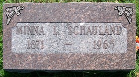 SCHAULAND, MINNA L. - Muscatine County, Iowa | MINNA L. SCHAULAND 