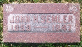 SEMLER, JOHN HENRY - Muscatine County, Iowa | JOHN HENRY SEMLER 
