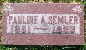 SEMLER, PAULINE APPOLINA - Muscatine County, Iowa | PAULINE APPOLINA SEMLER 