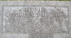 GARRISON SHUCK, DIXIE LEE - Muscatine County, Iowa | DIXIE LEE GARRISON SHUCK 