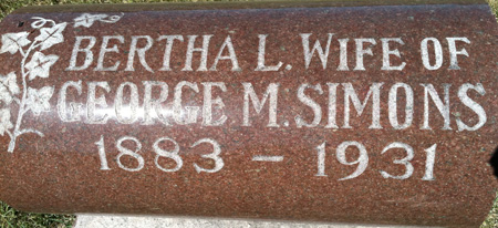 SIMONS, BERTHA L. - Muscatine County, Iowa | BERTHA L. SIMONS 