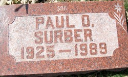 SURBER, PAUL OTTO - Muscatine County, Iowa | PAUL OTTO SURBER 