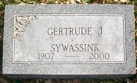 SYWASSINK, GERTRUDE JENNIE - Muscatine County, Iowa | GERTRUDE JENNIE SYWASSINK 