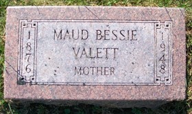 VALETT, MAUD BESSIE - Muscatine County, Iowa | MAUD BESSIE VALETT 