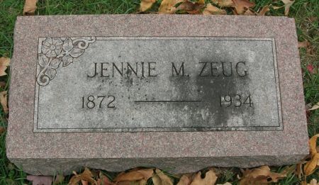 ZEUG, JENNIE M. - Muscatine County, Iowa | JENNIE M. ZEUG 