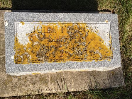 SLEEPER, JULIA FRANCES - O'Brien County, Iowa | JULIA FRANCES SLEEPER 