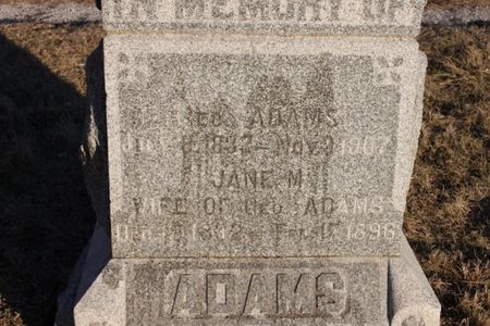 ADAMS, JANE M - Page County, Iowa | JANE M ADAMS 