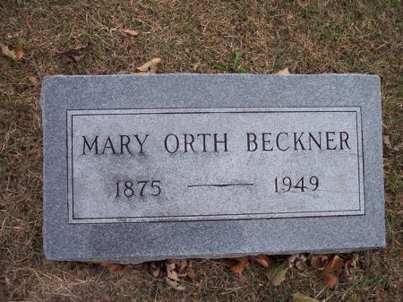 BECKNER, MARY ORTH - Page County, Iowa | MARY ORTH BECKNER 