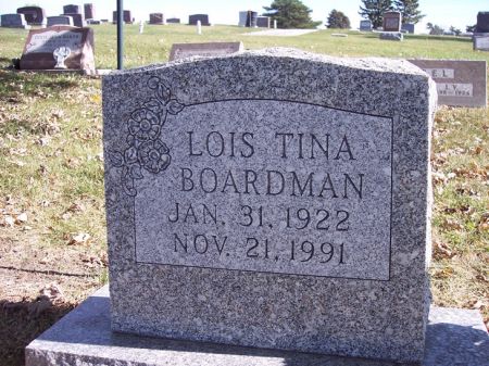 BOARDMAN, LOIS TINA - Page County, Iowa | LOIS TINA BOARDMAN 