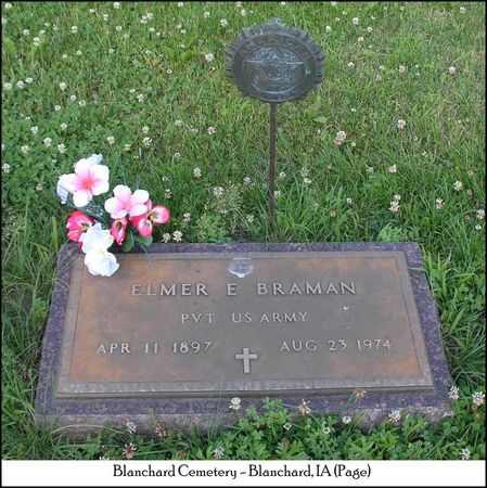 BRAMAN, ELMER ELLSWORTH - Page County, Iowa | ELMER ELLSWORTH BRAMAN 