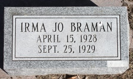 BRAMAN, IRMA JO - Page County, Iowa | IRMA JO BRAMAN 