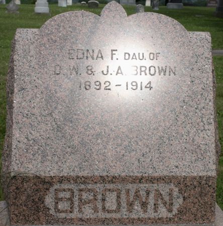 BROWN, EDNA F - Page County, Iowa | EDNA F BROWN 