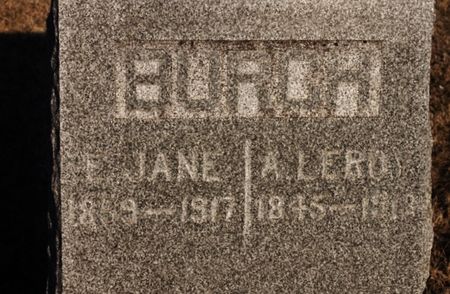 SHARP BURCH, ELIZA JANE - Page County, Iowa | ELIZA JANE SHARP BURCH 