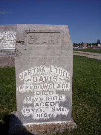 DAVIS CLARK, MARTHA ETHEL - Page County, Iowa | MARTHA ETHEL DAVIS CLARK 