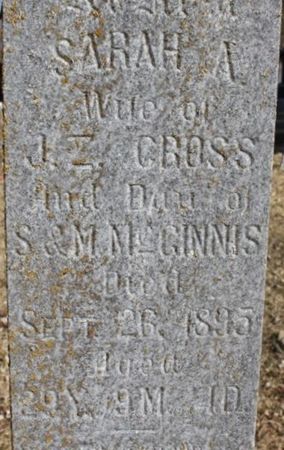MCGINNIS CROSS, SARAH A. - Page County, Iowa | SARAH A. MCGINNIS CROSS 