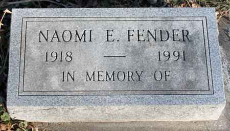 FENDER, NAOMI E. - Page County, Iowa | NAOMI E. FENDER 