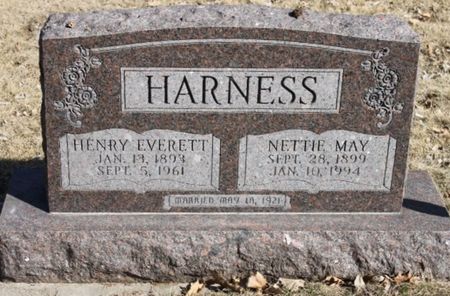 HARNESS, NETTIE MAY - Page County, Iowa | NETTIE MAY HARNESS 