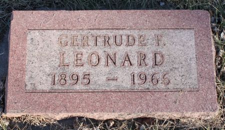 LEONARD, GERTRUDE F. - Page County, Iowa | GERTRUDE F. LEONARD 