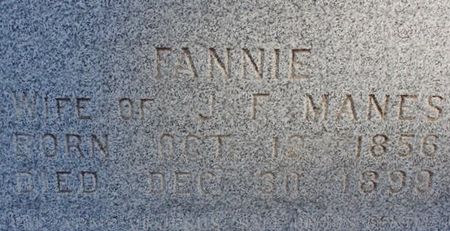 MANES, FANNIE - Page County, Iowa | FANNIE MANES 