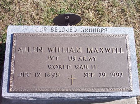 MAXWELL, ALLEN WILLIAM - Page County, Iowa | ALLEN WILLIAM MAXWELL 