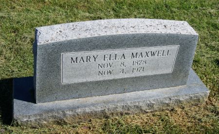 MAXWELL, MARY ELLA - Page County, Iowa | MARY ELLA MAXWELL 