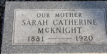 MCKNIGHT, SARAH CATHERINE - Page County, Iowa | SARAH CATHERINE MCKNIGHT 