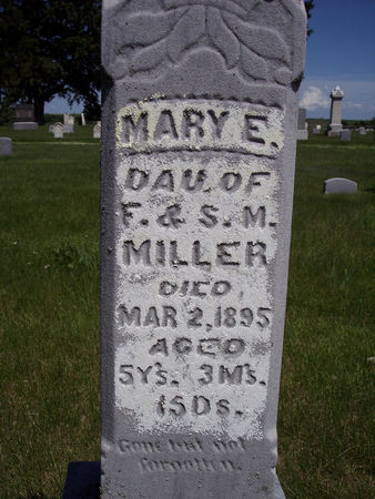 MILLER, MARY E. - Page County, Iowa | MARY E. MILLER 