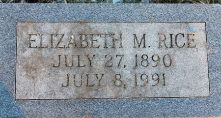 RICE, ELIZABETH M - Page County, Iowa | ELIZABETH M RICE 