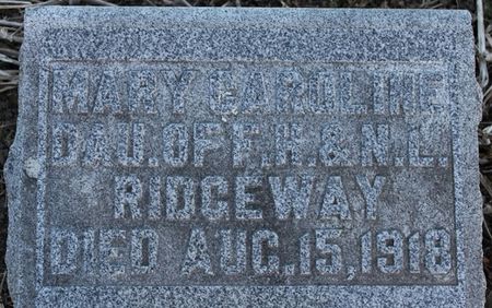RIDGEWAY, MARY CAROLINE - Page County, Iowa | MARY CAROLINE RIDGEWAY 