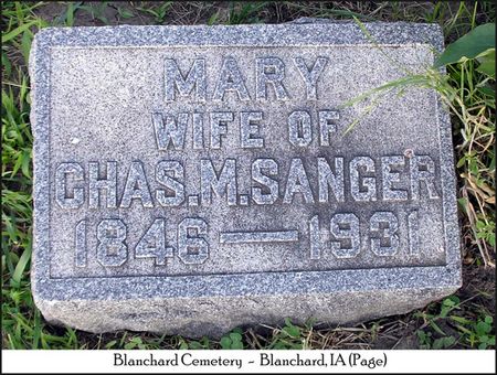 SANGER, MARY - Page County, Iowa | MARY SANGER 