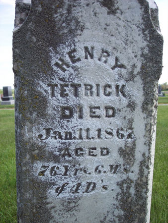 TETRICK, HENRY - Page County, Iowa | HENRY TETRICK 