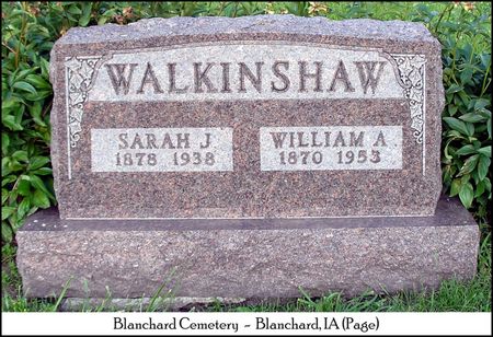WALKINSHAW, WILLIAM ARTHUR - Page County, Iowa | WILLIAM ARTHUR WALKINSHAW 