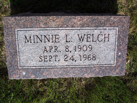 WELCH, MINNIE L. - Page County, Iowa | MINNIE L. WELCH 