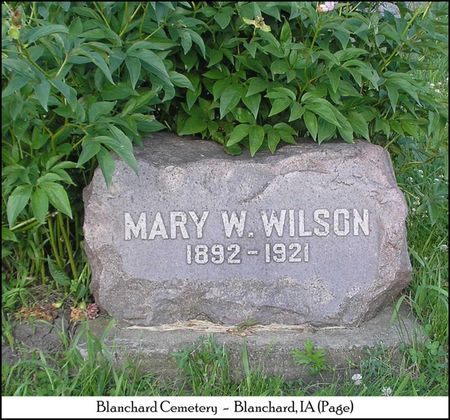 WILSON, MARY W. - Page County, Iowa | MARY W. WILSON 