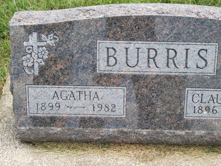 BURRIS, AGATHA - Plymouth County, Iowa | AGATHA BURRIS 