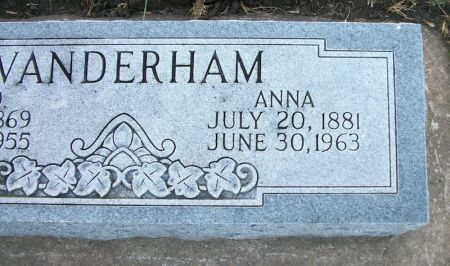 VANDERHAM, ANNA - Plymouth County, Iowa | ANNA VANDERHAM 