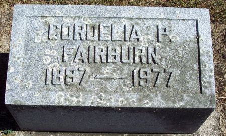 FAIRBURN, CORDELIA P - Pocahontas County, Iowa | CORDELIA P FAIRBURN 