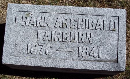 FAIRBURN, FRANK ARCHIBALD - Pocahontas County, Iowa | FRANK ARCHIBALD FAIRBURN 