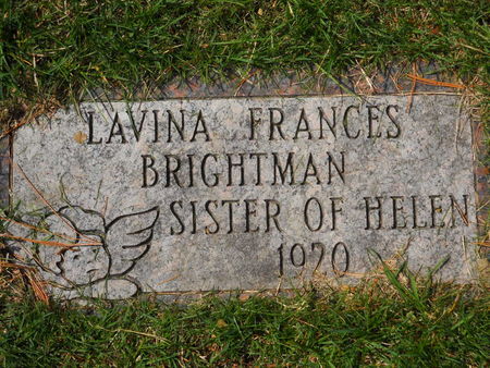 BRIGHTMAN, LAVINA FRANCES - Polk County, Iowa | LAVINA FRANCES BRIGHTMAN 