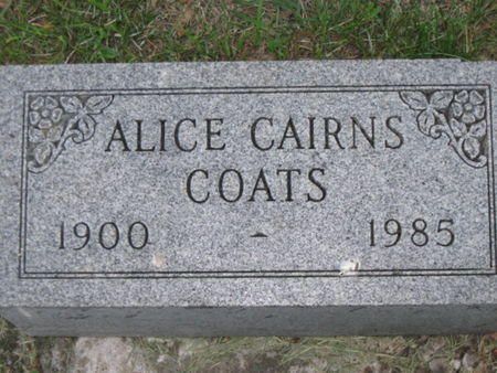 COATS, ALICE - Polk County, Iowa | ALICE COATS 
