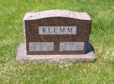 KLEMM, MARIE CLORIS - Polk County, Iowa | MARIE CLORIS KLEMM 