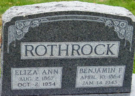 ROTHROCK, BENJAMIN F. - Polk County, Iowa | BENJAMIN F. ROTHROCK 