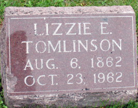 TOMLINSON SADDLER, LIZZIE E. - Polk County, Iowa | LIZZIE E. TOMLINSON SADDLER 