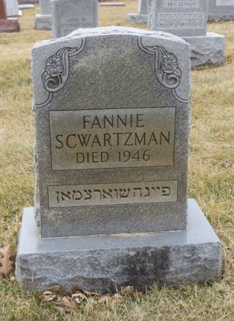 SCWARTZMAN, FANNIE - Polk County, Iowa | FANNIE SCWARTZMAN 