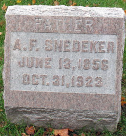 SNEDEKER, A. F. - Polk County, Iowa | A. F. SNEDEKER 