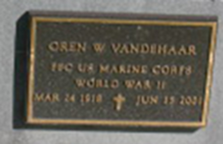 VANDEHAAR, OREN W. - Polk County, Iowa | OREN W. VANDEHAAR 