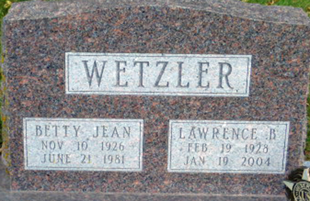 WETZLER, BETTY JEAN - Polk County, Iowa | BETTY JEAN WETZLER 