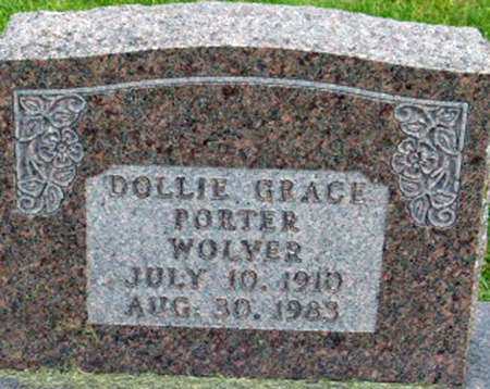 PORTER WOLVER, DOLLIE GRACE - Polk County, Iowa | DOLLIE GRACE PORTER WOLVER 