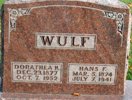 WULF, HANS F. - Polk County, Iowa | HANS F. WULF 