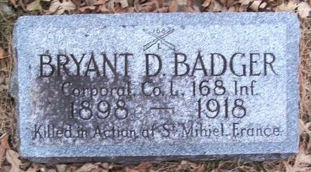 BADGER, BRYANT D. - Pottawattamie County, Iowa | BRYANT D. BADGER 